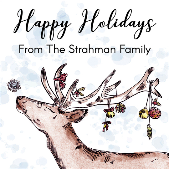 Reindeer Square Gift Stickers